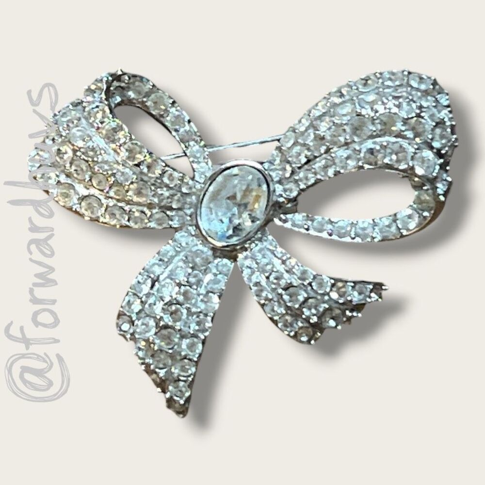Swarovski Crystal Bow Brooch